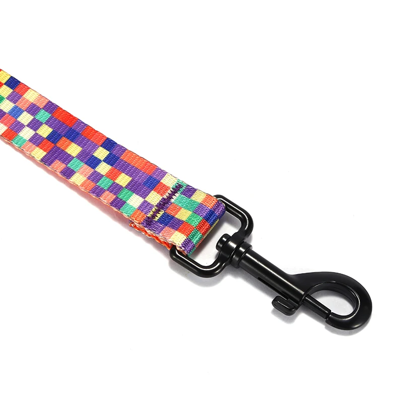 PLATTCO Impresión clásica PLAID de neón pequeño, mediano y grande cuerda para caminar para perros, gatos, perros, imitación de nailon, cuerda para perros PDL308 - imagen 5