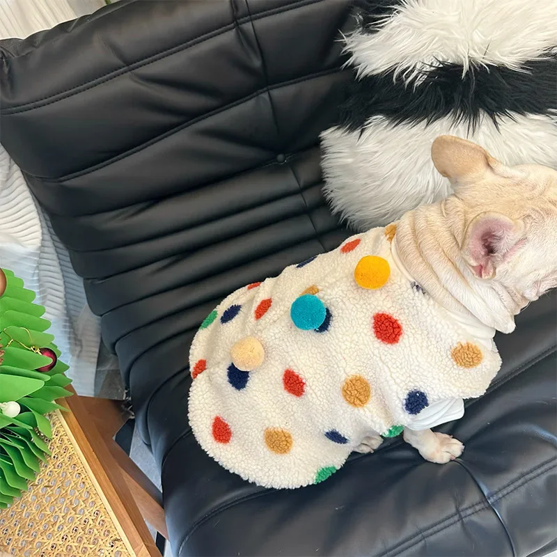 Ropa de invierno para mascotas, chalecos cálidos, abrigos para perros pequeños y ropa de Bulldog Francés de tamaño Nedium, chaquetas navideñas para perros - imagen 3