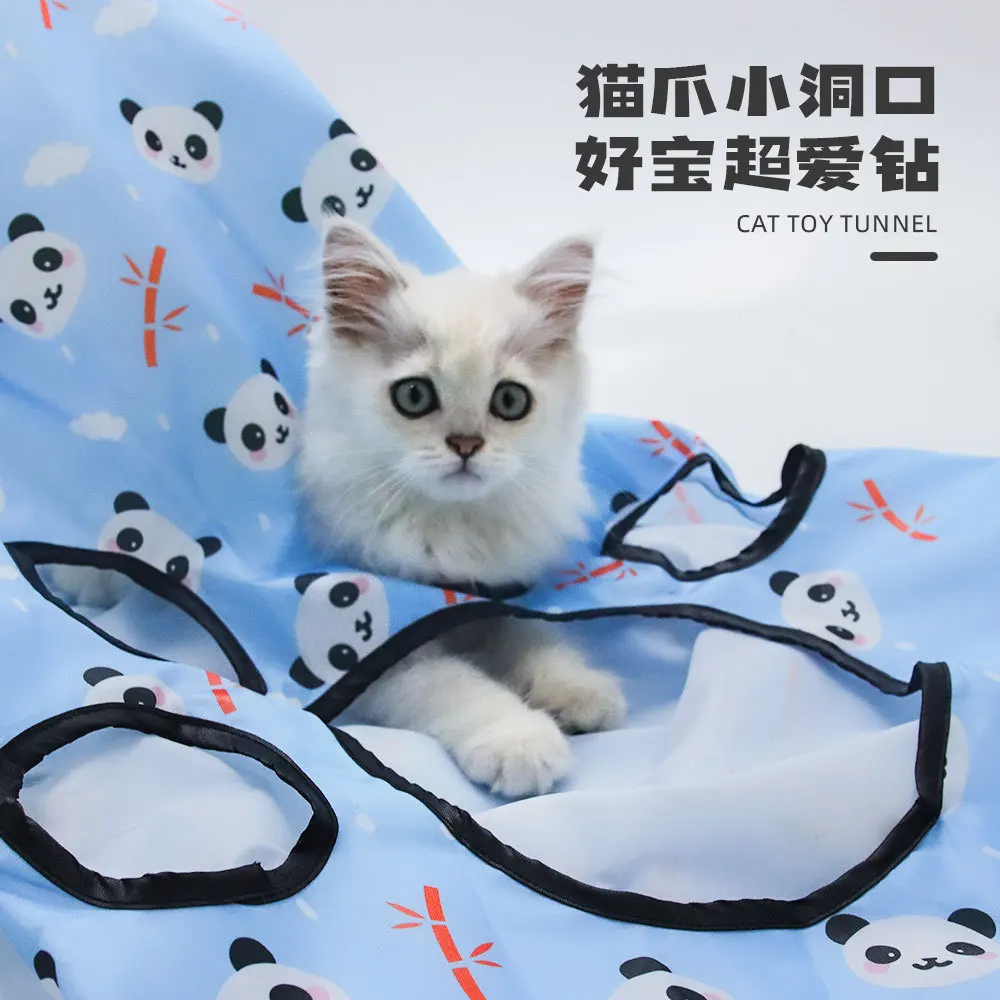 Juguetes para gatos, bolsa de taladro con sonido, artefacto para un relleno, túnel para gatos, papel de sonido plegable, resistente a mordeduras, bola de pelo, suministros de juguetes para mascotas - imagen 5