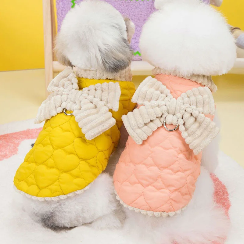 Warm Pet Dog Clothes Bow Dog Coat Winter Sleeveless Clothing For Small Medium Dogs Chihuahua Yorkie Puppy Vest Jacket Costume XS - imagen 4