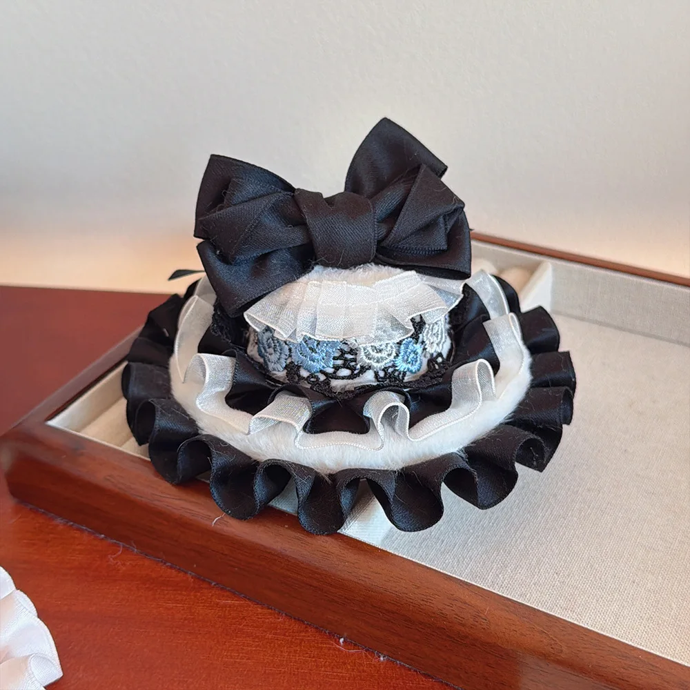 Accesorios para gatos y perros: sombrero copa rosa, diadema encaje - imagen 4