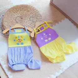 Monos de primavera para perros pequeños, pijamas con estampado bonito para cachorros, monos con tirantes a la moda para gatos, peleles para mascotas, ropa para perros de cuatro patas