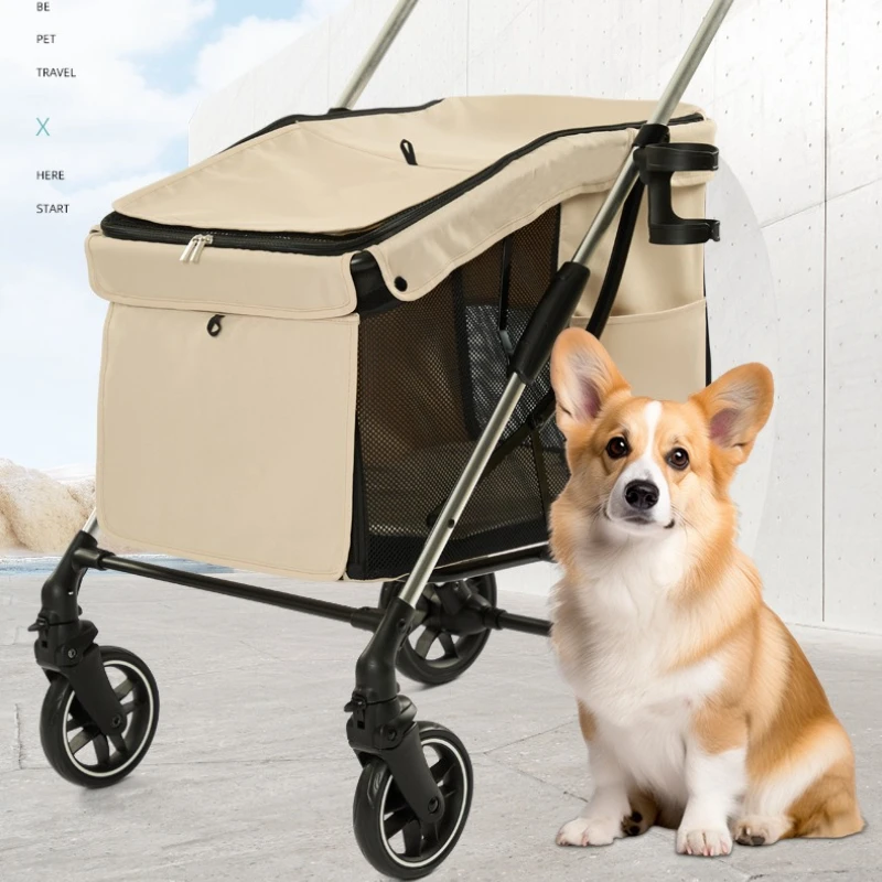Transportín con carrito plegable para gatos y perros - imagen 3