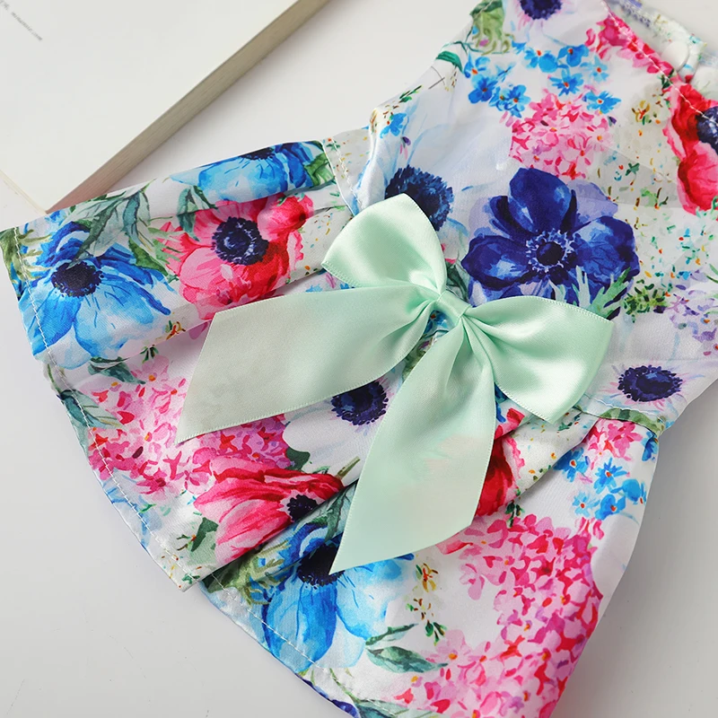 Vestidos clásicos de estilo chino con lazo para gatos, ropa fresca de verano para mascotas, Ragdoll, Siamés - imagen 5