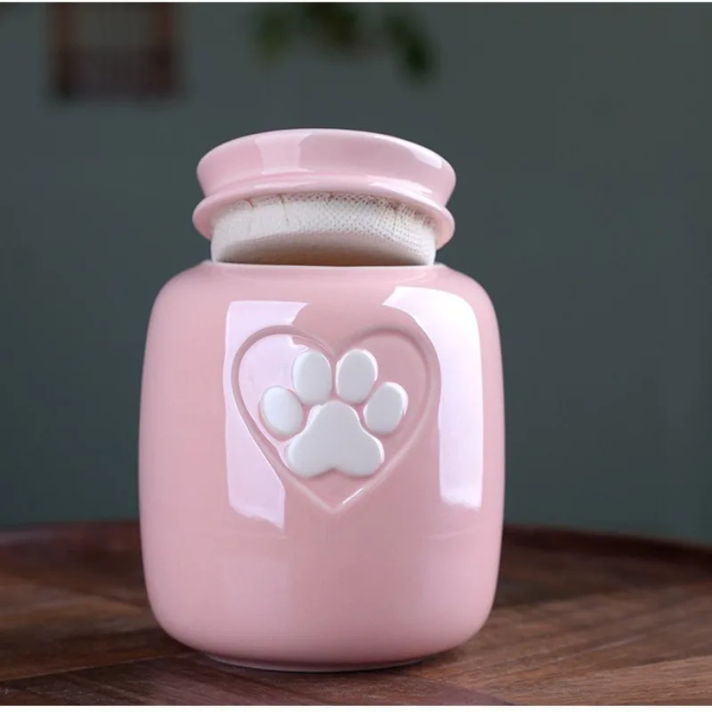 Caja funeraria de cerámica para cachorros, urna para cenizas de perros y gatos, urnas funerarias conmemorativas para mascotas y gatitos, suministros de urnas de cumpleaños - imagen 2