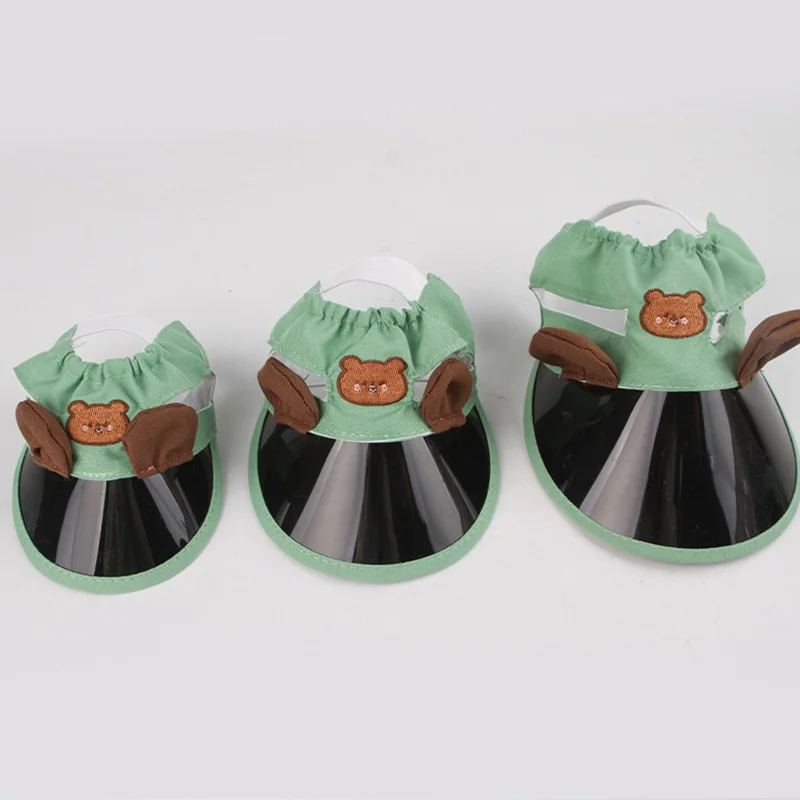 Gorros ajustables para perros, gorros para mascotas al aire libre para gatos, perros pequeños y medianos, visera para cachorros de verano, sombrero con agujeros para las orejas, accesorios para perros - imagen 4