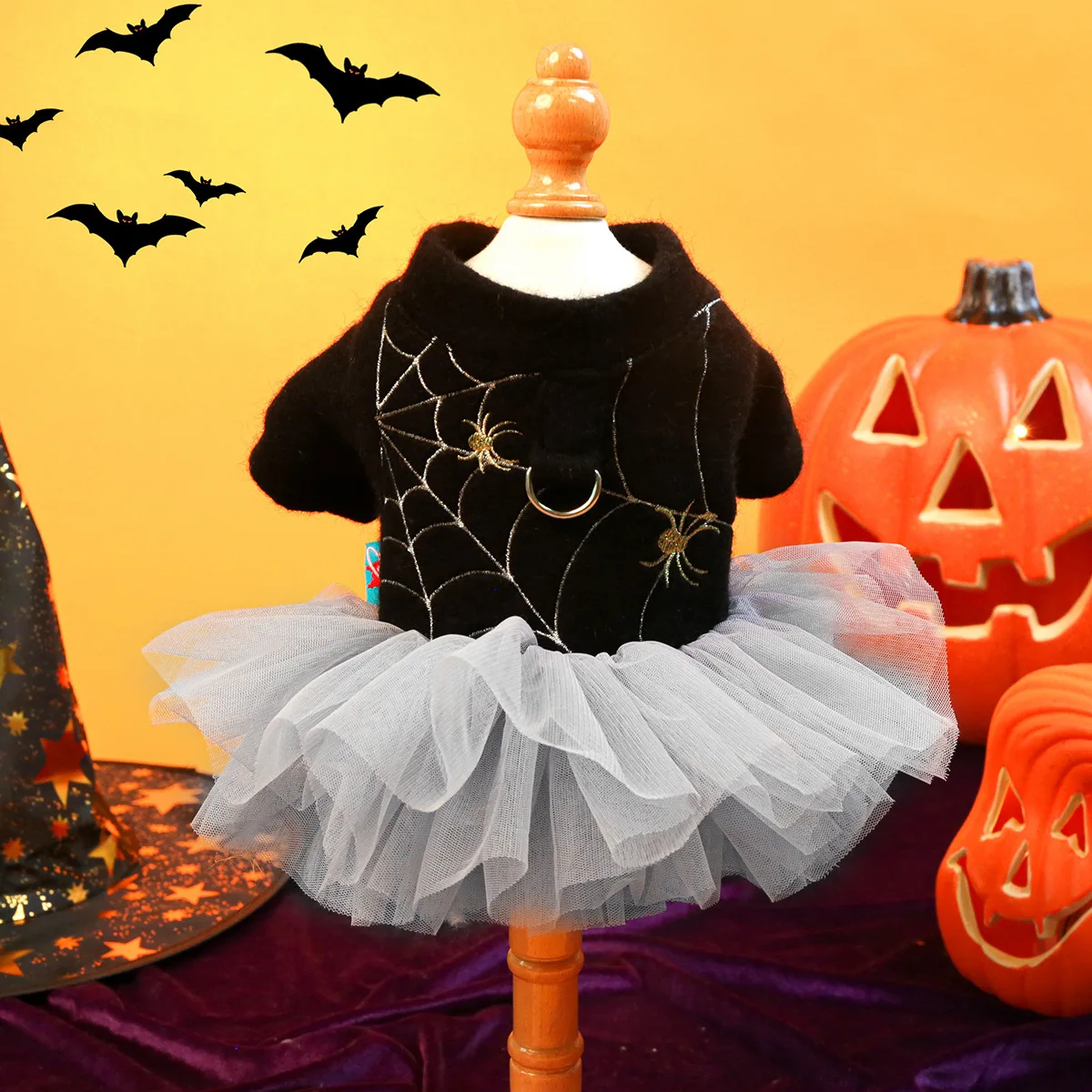 Sudadera con capucha de lana de cordero para mascotas, falda de hilo de retales, disfraz de perro y gato, falda esponjosa de Halloween, abrigo, ropa para perros pequeños, ropa para cachorros