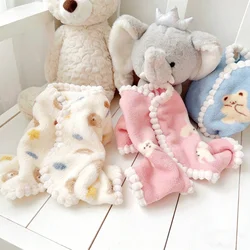 Mono de lana para perros con estampado de conejo y oso, ropa para perros de cuatro patas, abrigo cálido para otoño e invierno, pijamas para mascotas Chihuahua y gatos