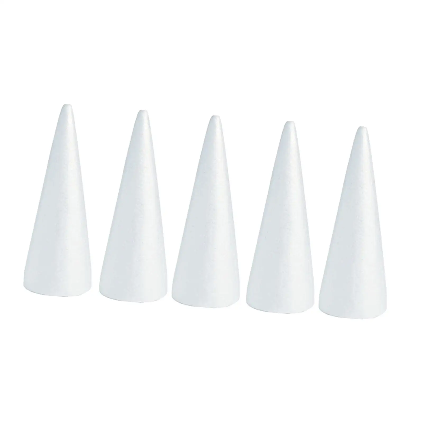 5x Craft Foam Cones Handmade Children Christmas Tree Project for Wedding Party Celebration Table Centerpiece Christmas Trees