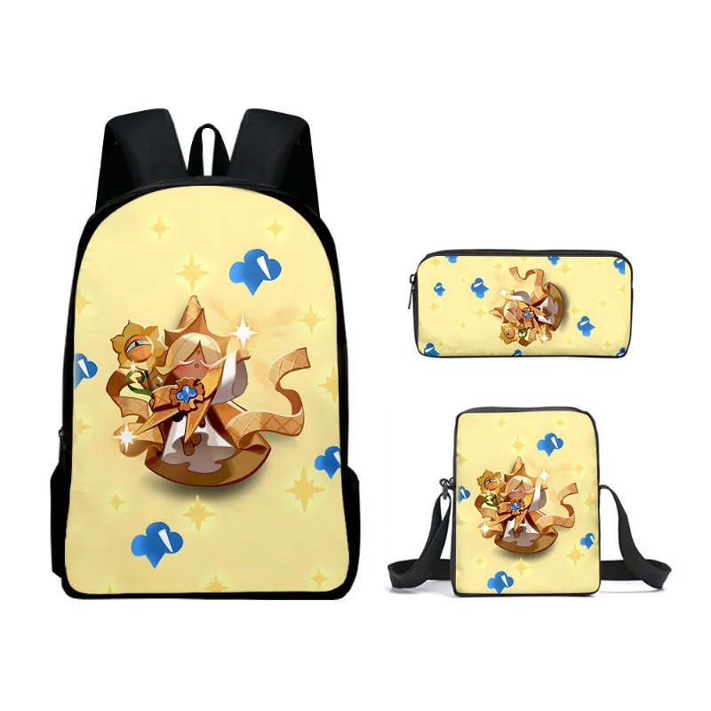 Cookie Run: Mochila Kingdom Shadow Milk Cookie, Mochila escolar para estudiantes, Mochila escolar de dibujos animados de Anime, Mochila con cremallera, regalo para hombros - imagen 5