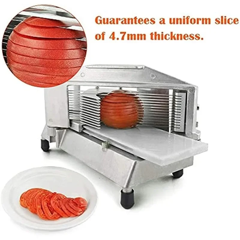 Rebanador de tomate comercial, cortador de tomate resistente de 3/16" con tablero deslizante de polietileno incorporado para uso en restaurante o en el hogar - imagen 4