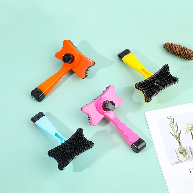 Cepillo para gatos, peine para mascotas, cepillo autolimpiante para quitar el pelo, cepillo de aseo, peine para desmatting de mascotas, peine de belleza para perros - imagen 2
