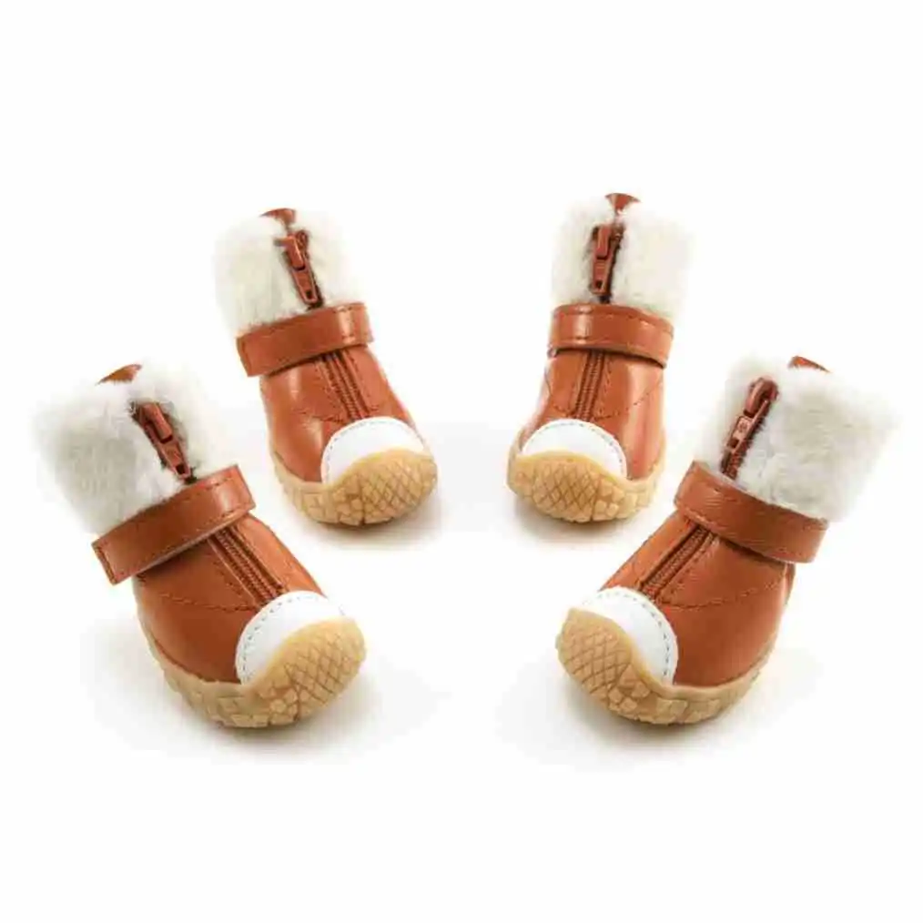 Botines impermeables de PU con Velcro para cachorros