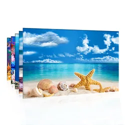 Fondo decorativo para acuario – Paisaje oceánico adhesivo