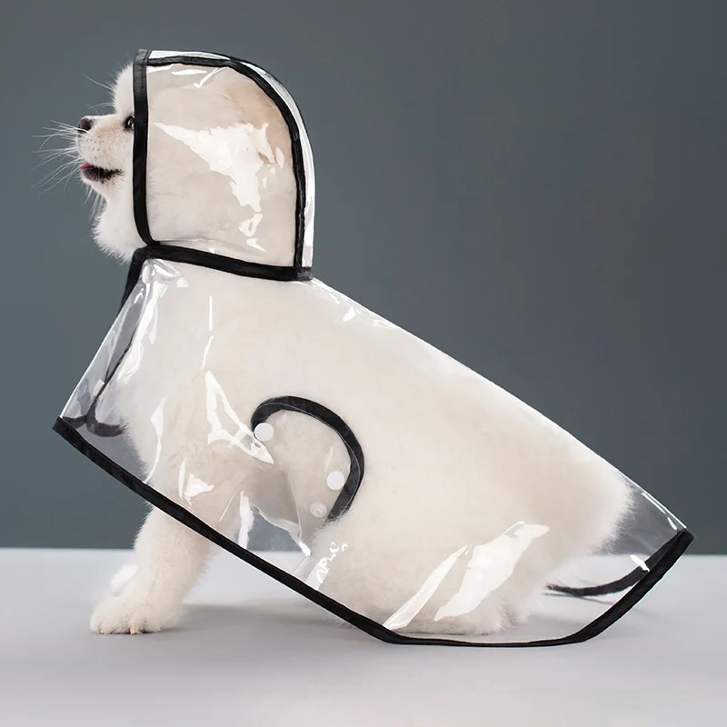 Chubasquero transparente para perros, ropa impermeable para mascotas para perros pequeños y medianos, impermeable para cachorros al aire libre, accesorios para perros - imagen 3
