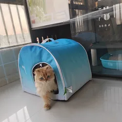 Nido iglú refrescante para gatos – habitación con aire acondicionado