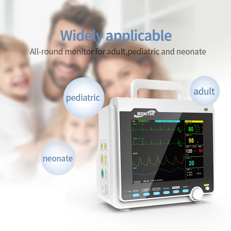 Monitor de signos vitales veterinario 8” – ECG, presión arterial, temperatura y saturación - imagen 5
