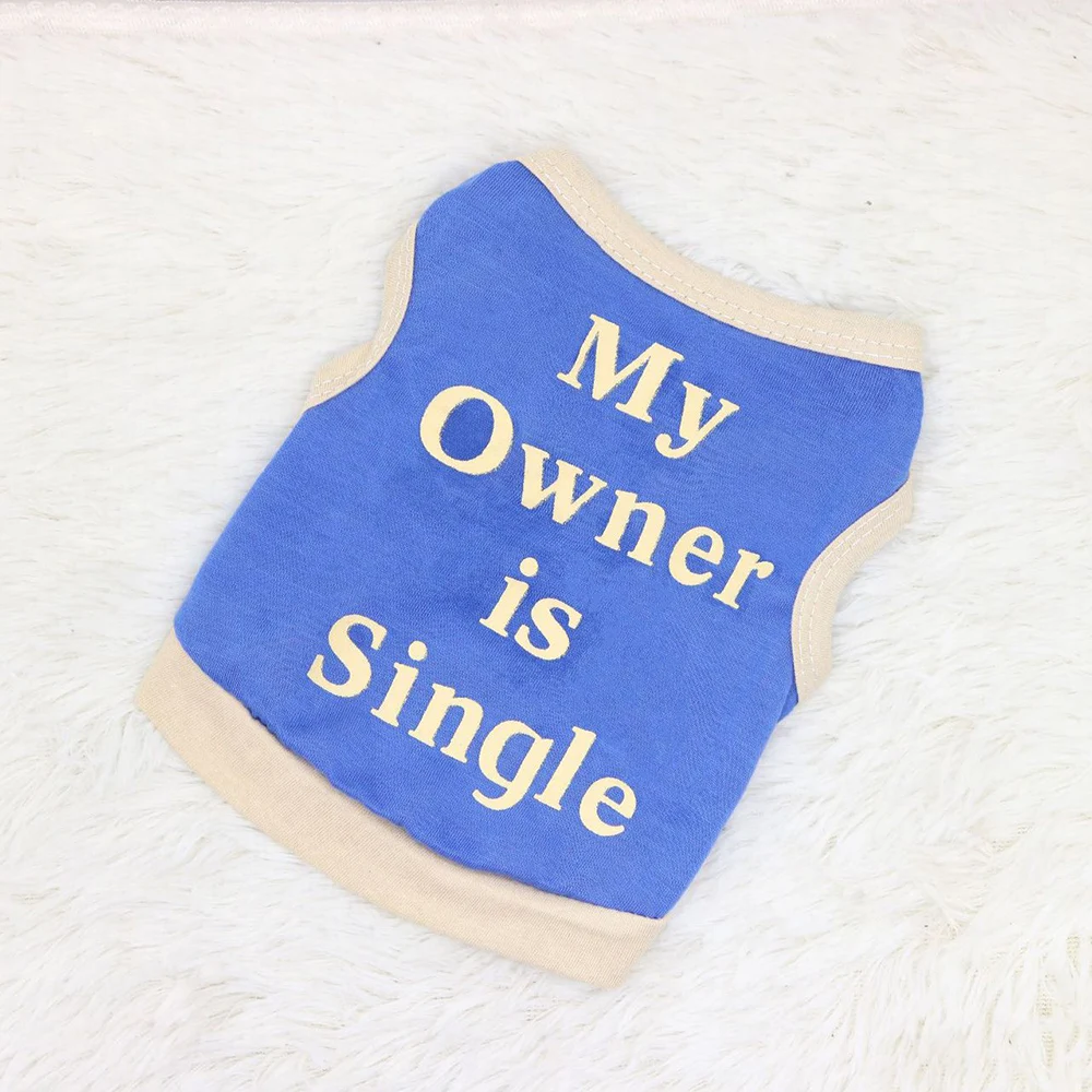 Ropa acogedora sin mangas para perros, camisa de algodón suave y transpirable para perros con estampado de letras, camiseta sin mangas para razas pequeñas, color rojo vino - imagen 5