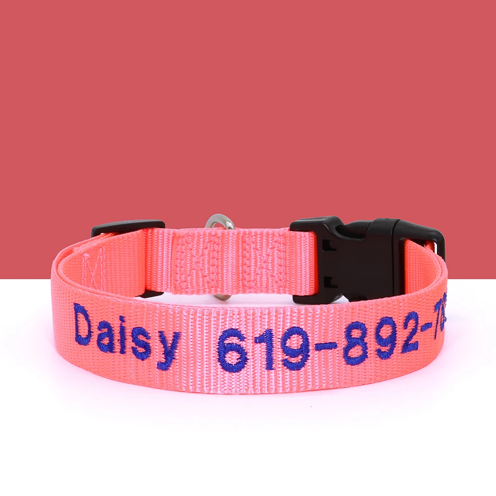 Collar de nailon personalizado para perros pequeños, medianos y grandes, accesorio de identificación para cachorros, accesorios para mascotas - imagen 4