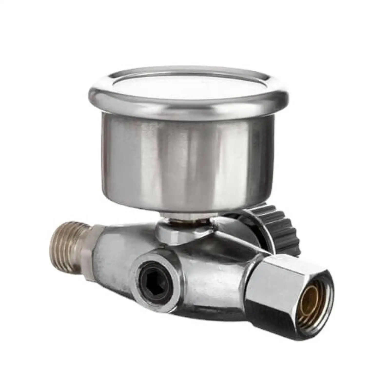 Air Adjusting Regulator Valve with Gauge for Hvlp 1-10 Bar Simple Assembly Replace Parts Adjustable 1/4” Nps Replacement