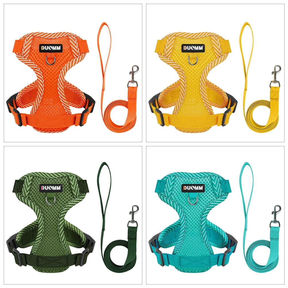 Nuevo chaleco reflectante transpirable con arnés para perros, fácil de usar, cómodo arnés ajustable para mascotas para perros pequeños y medianos - imagen 5