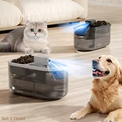 BOOTEELY Botella de acero pequeña recargable 2 en 1 para perros y animales pequeños Alimentador dispensador de agua inteligente para mascotas