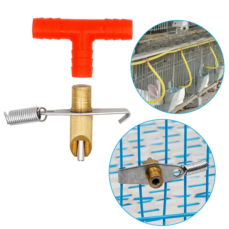 Bebedero automático para conejos, pezones de agua, alimentador de mascotas para conejos, conejos, roedores de granja, 5/10/15/20 Uds. - imagen 2