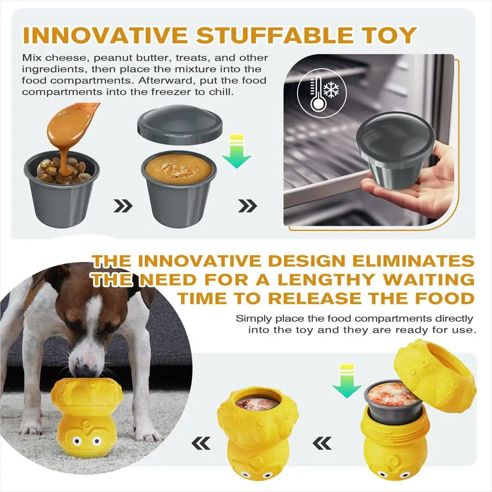 Juguete indestructible perro dispensador golosinas congeladas pulpo - imagen 4