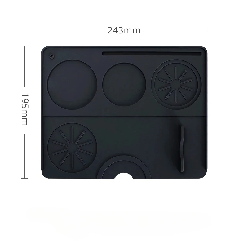1pc Tamper Mat Black