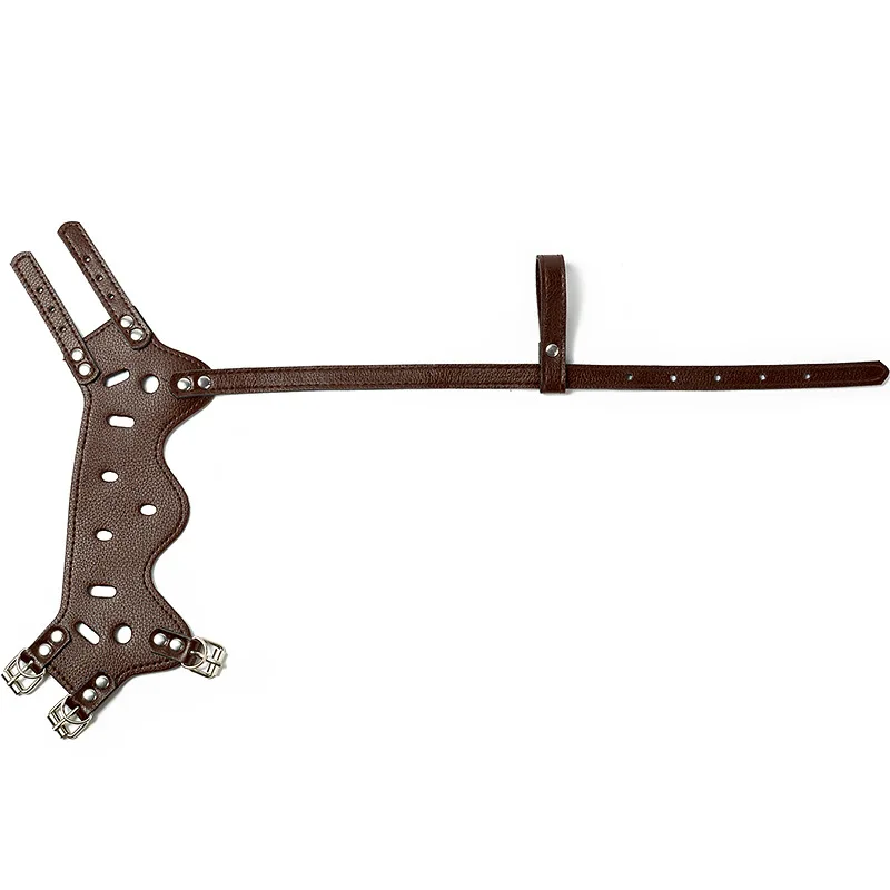 Mascarilla ajustable antimordida para cachorros grandes, perros pequeños, medianos y grandes, Chihuahua Shiba Inu, mascarilla de cuero duradera para mascotas perros - imagen 3