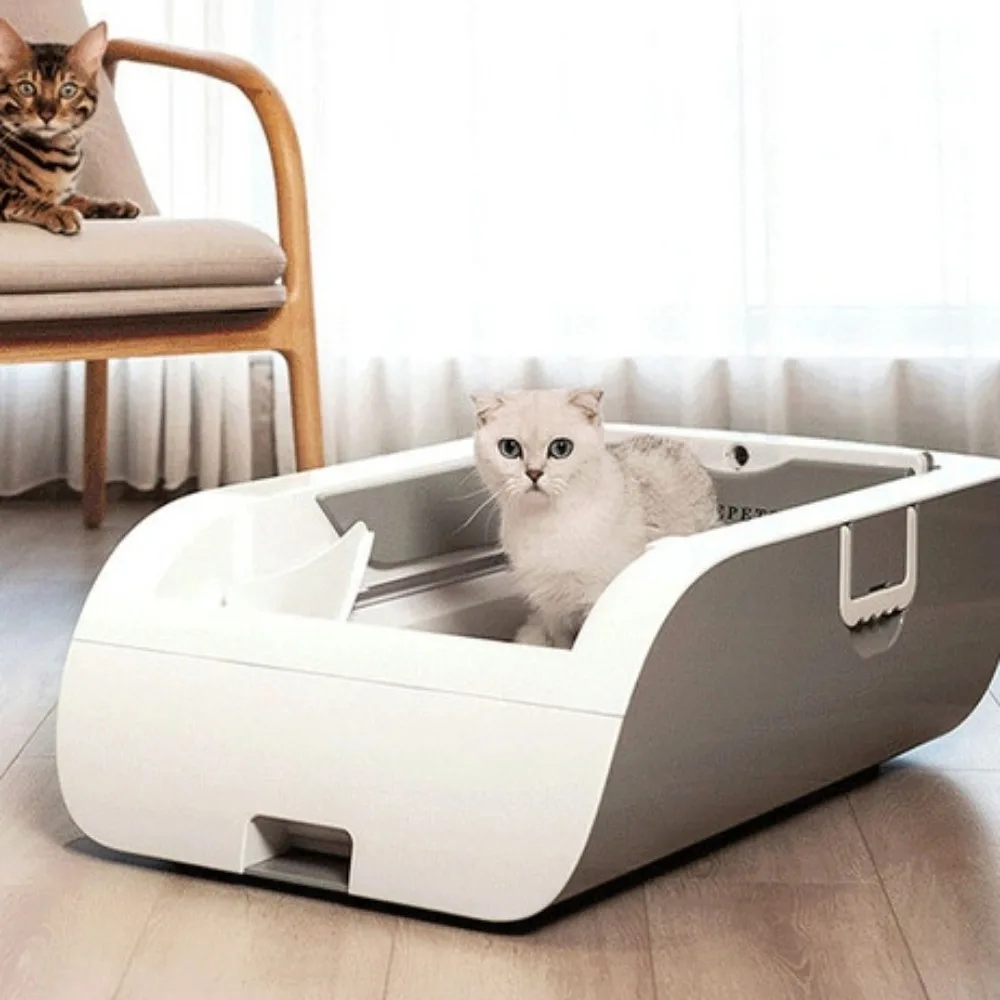 Caja de arena para gatos autolimpiable, inodoro de gran tamaño, bandeja automática inteligente para gatos, cajas de arena para pisos y accesorios para el hogar, productos para mascotas - imagen 4