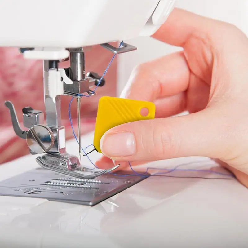 Enhebrador de aguja para coser a mano, herramienta con diseño de Punzón automático, Forma cuadrada, herramientas de costura para bordado - imagen 2