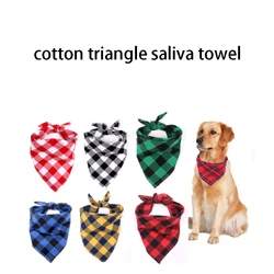 Bandana de cuadros rojo negro para perro cómoda elegante