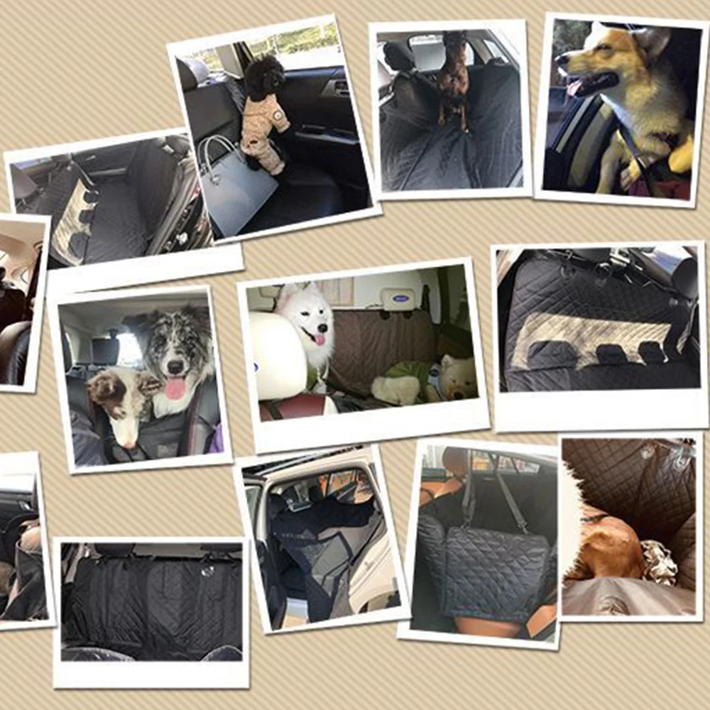 Funda para asiento de coche para perros, estera de viaje impermeable para mascotas, para asiento trasero, hamaca para perros y gatos, Protector de cojín para paseos en coche