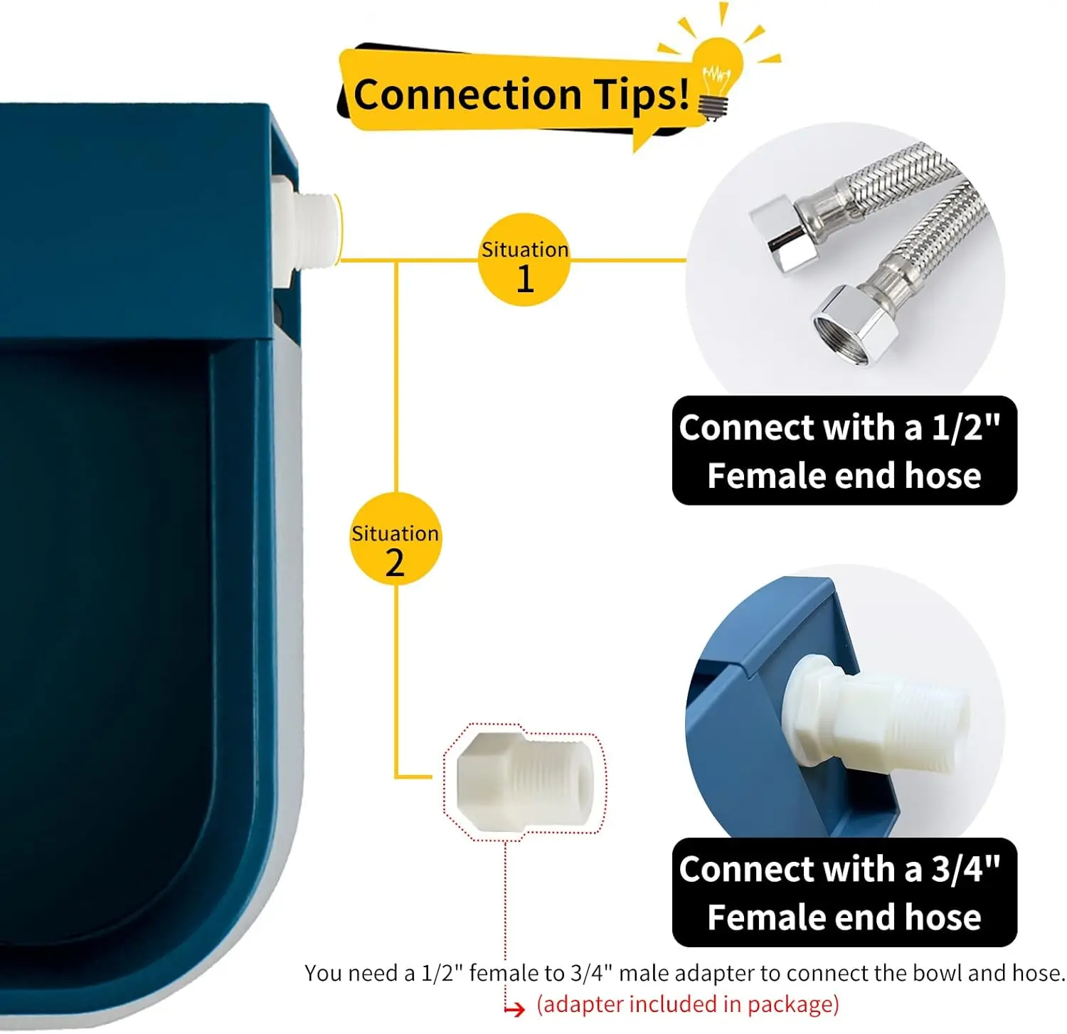 Cuenco de agua de llenado automático, dispensador automático de agua para perros de 2L, válvula de flotador de agua para ganado interior y exterior, alimentador de agua para gato y pollo - imagen 3