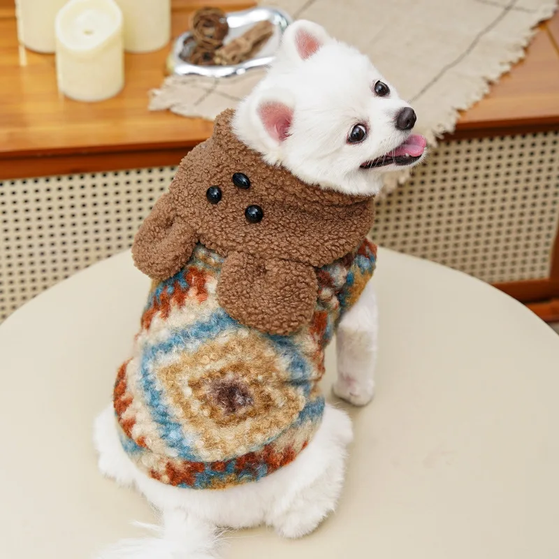 Abrigo de invierno con capucha para perros pequeños - imagen 2