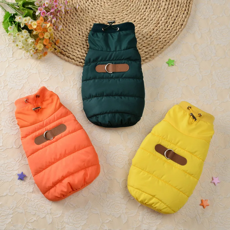 Ropa de invierno para perros, ropa gruesa y cálida de algodón para perros pequeños, chaqueta de Corgi de Pomerania, ropa de otoño - imagen 2