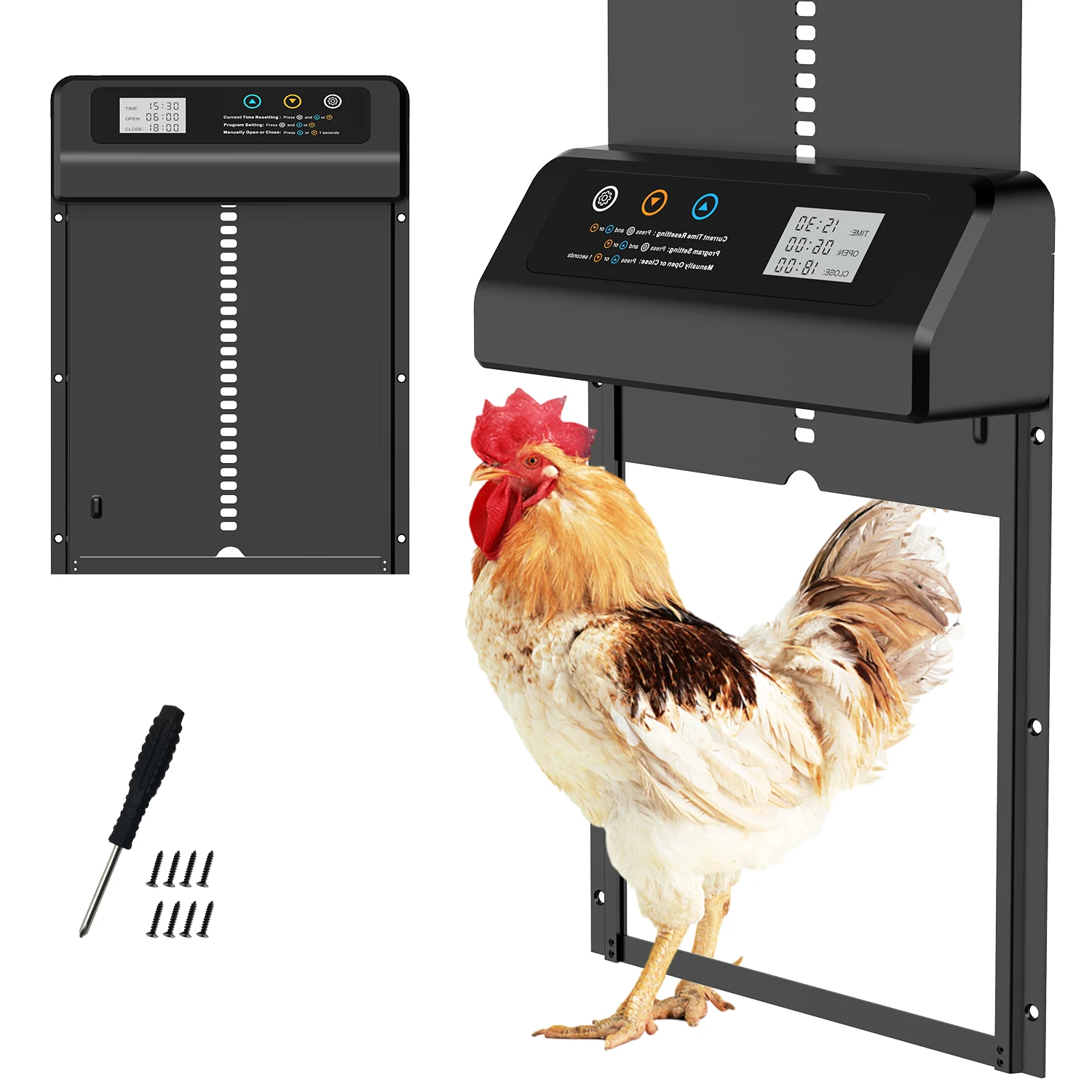 Puerta automática para gallinero con temporizador – Antipellizco - imagen 2