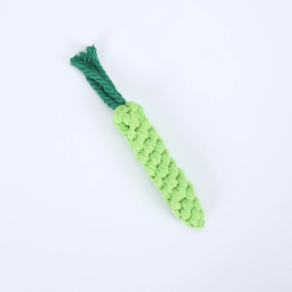 Juguete para masticar para perros, cuerda de algodón con forma de zanahoria, juguete para la dentición de cachorros para aliviar el aburrimiento, juguete para masticar duradero no tóxico para mascotas, - imagen 3