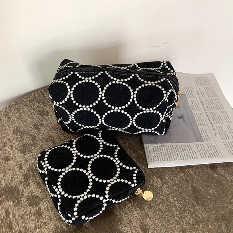Bolsa de algodón lino étnico para guardar accesorios gato perro