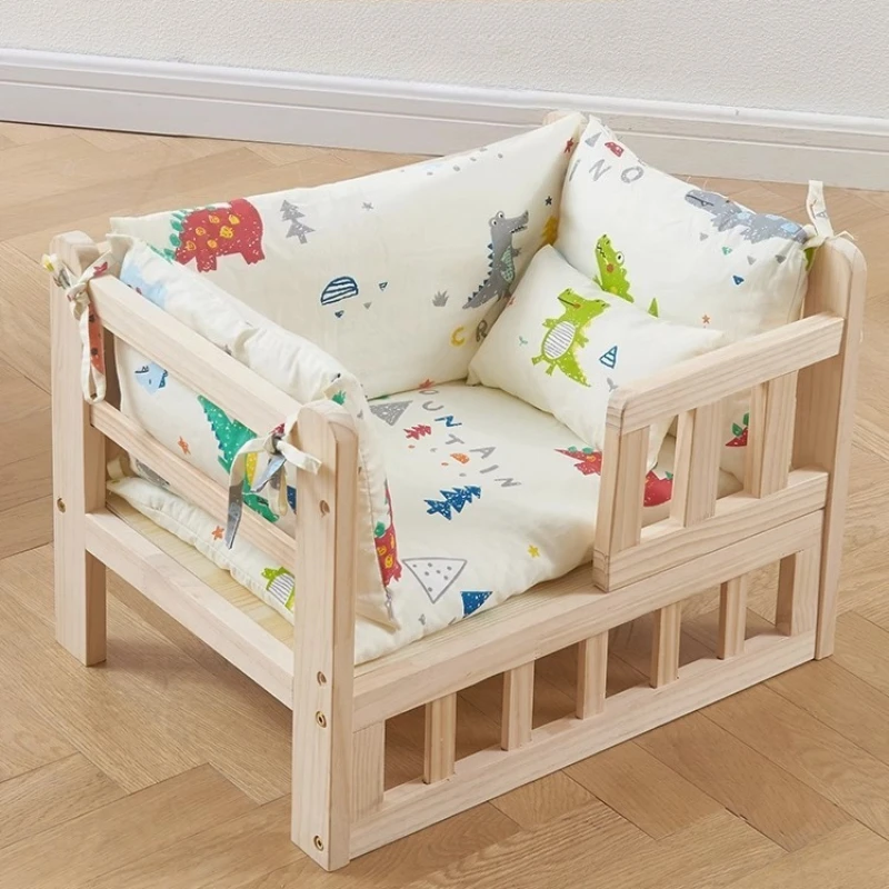 Cama para gatos de madera maciza, camas modernas para interiores para gatos, duraderas, a prueba de humedad, seguridad, pulido suave, camas para dormir, arena para gatos - imagen 4