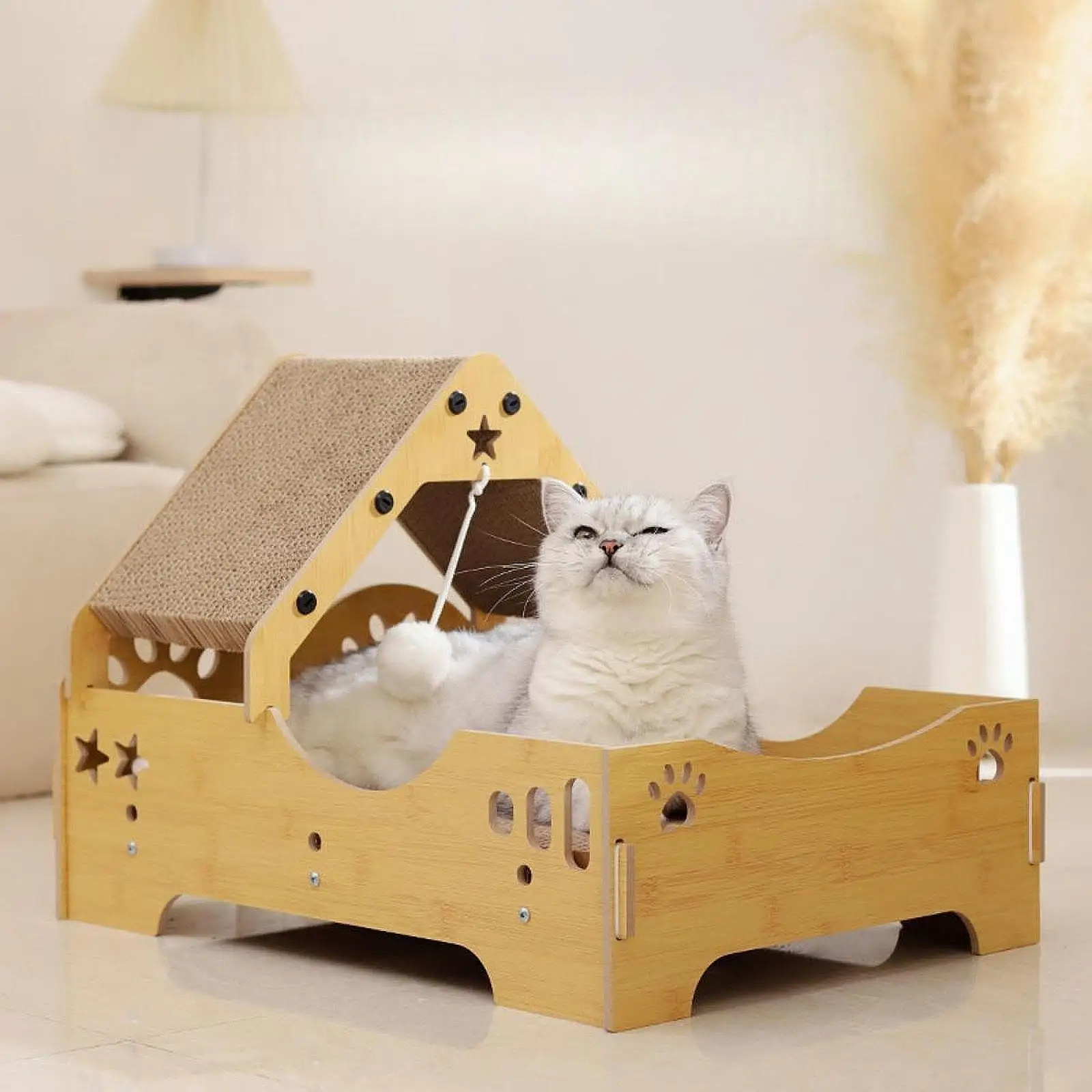 Cardboard Cat House Versatile Thickened Home Decoration Scratching Pad House