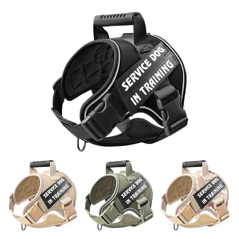 Correa de pecho para perros para Golden Retrievers grandes y medianos, chaleco táctico transpirable con carga a prueba de explosiones, arnés para perros