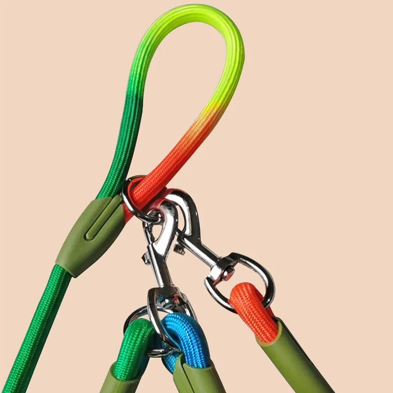 Correa de doble cabeza multifuncional para perro, arnés para caminar con tirones, manos libres, cadena para correr - imagen 4