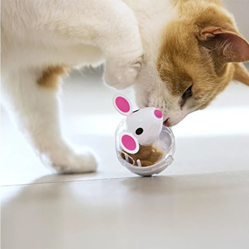 Juguete dispensador comida gato forma ratón - entretenimiento y ejercicio - imagen 2