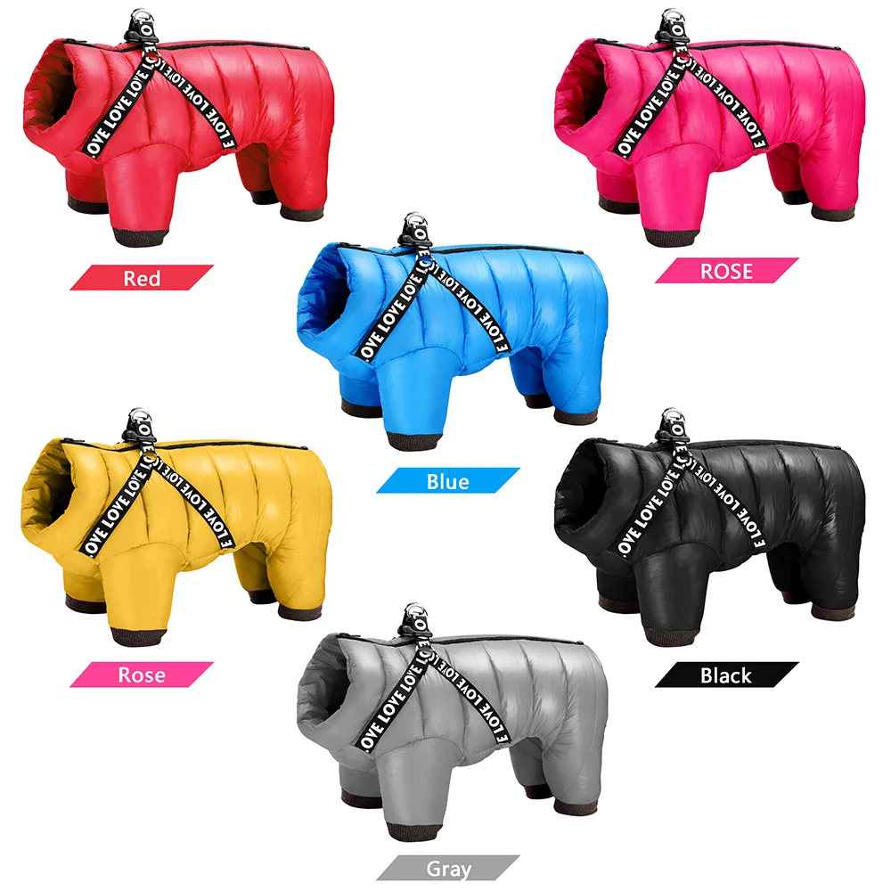 Chaqueta de invierno para perros con arnés – Impermeable y cálida - imagen 2