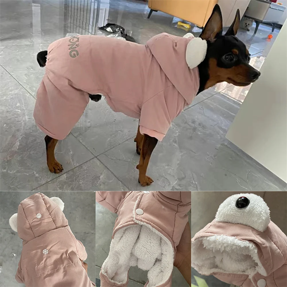 Lindo mono para perro Chihuahua, disfraz cálido de invierno para mascotas, ropa para perros pequeños, Pinscher, monos maltés, pijamas, disfraz de perro