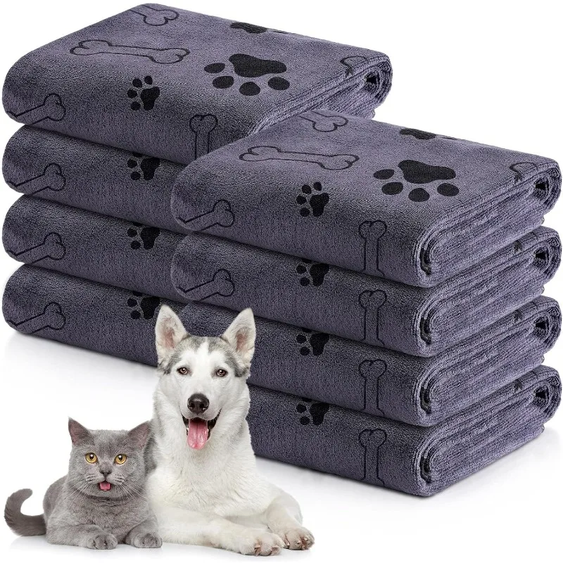 Toalla para perros, toalla para mascotas para perros y gatos, toalla de baño con garra para perros de secado rápido de microfibra para cachorros, productos de baño para mascotas, perros medianos absorbentes