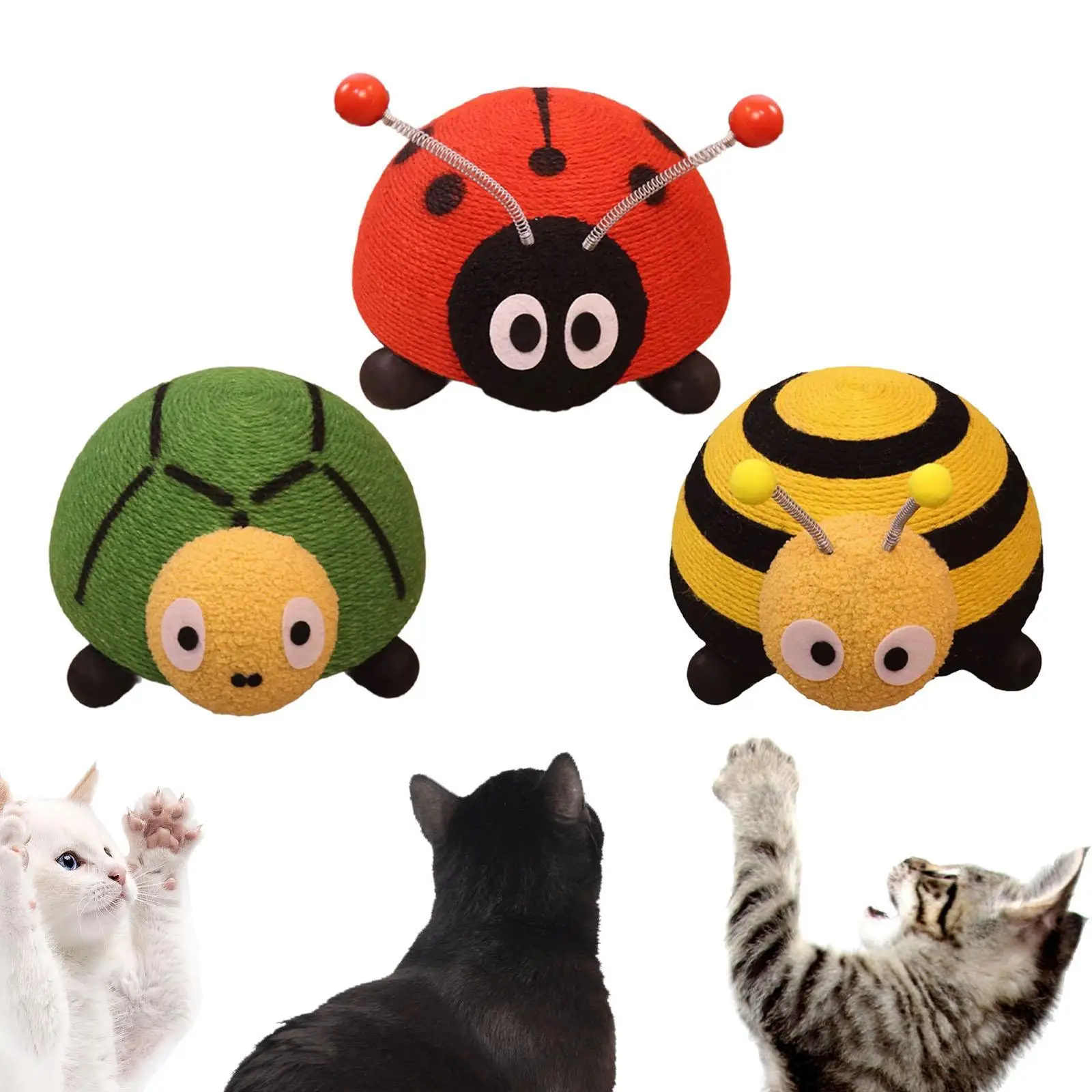 Bola rascadora para gatos, tablero rascador ligero y resistente para gatito - imagen 4