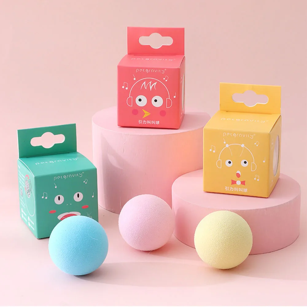 Juguetes para gatos, pelota interactiva inteligente, juguete de entrenamiento para gatos, pelota de juego para gatos, gatitos, suministros de juguetes chirriantes para mascotas, productos - imagen 2